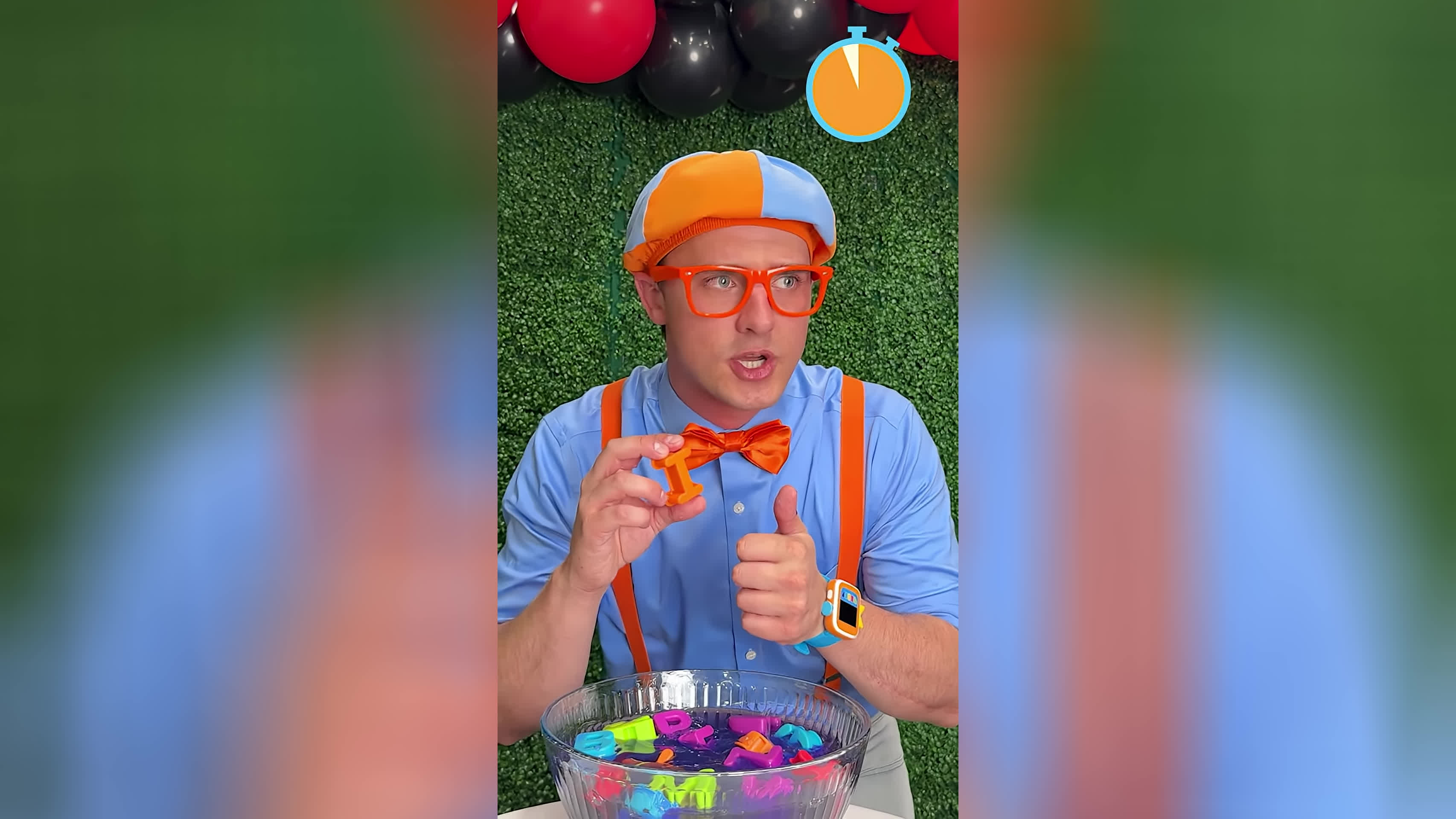 پوستر بلیپی عاشق سوپ حروفی اسلایم می‌شود! بیایید حروف الفبا را...