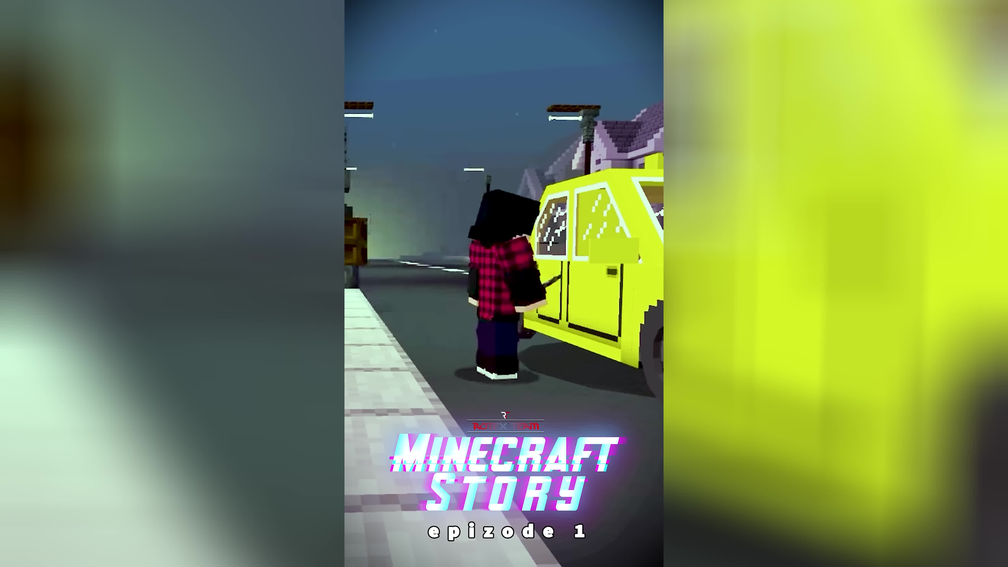 پوستر راننده تاکسی اعصاب نداره 😐😂 سریال Minecraft Story قسمت 1...