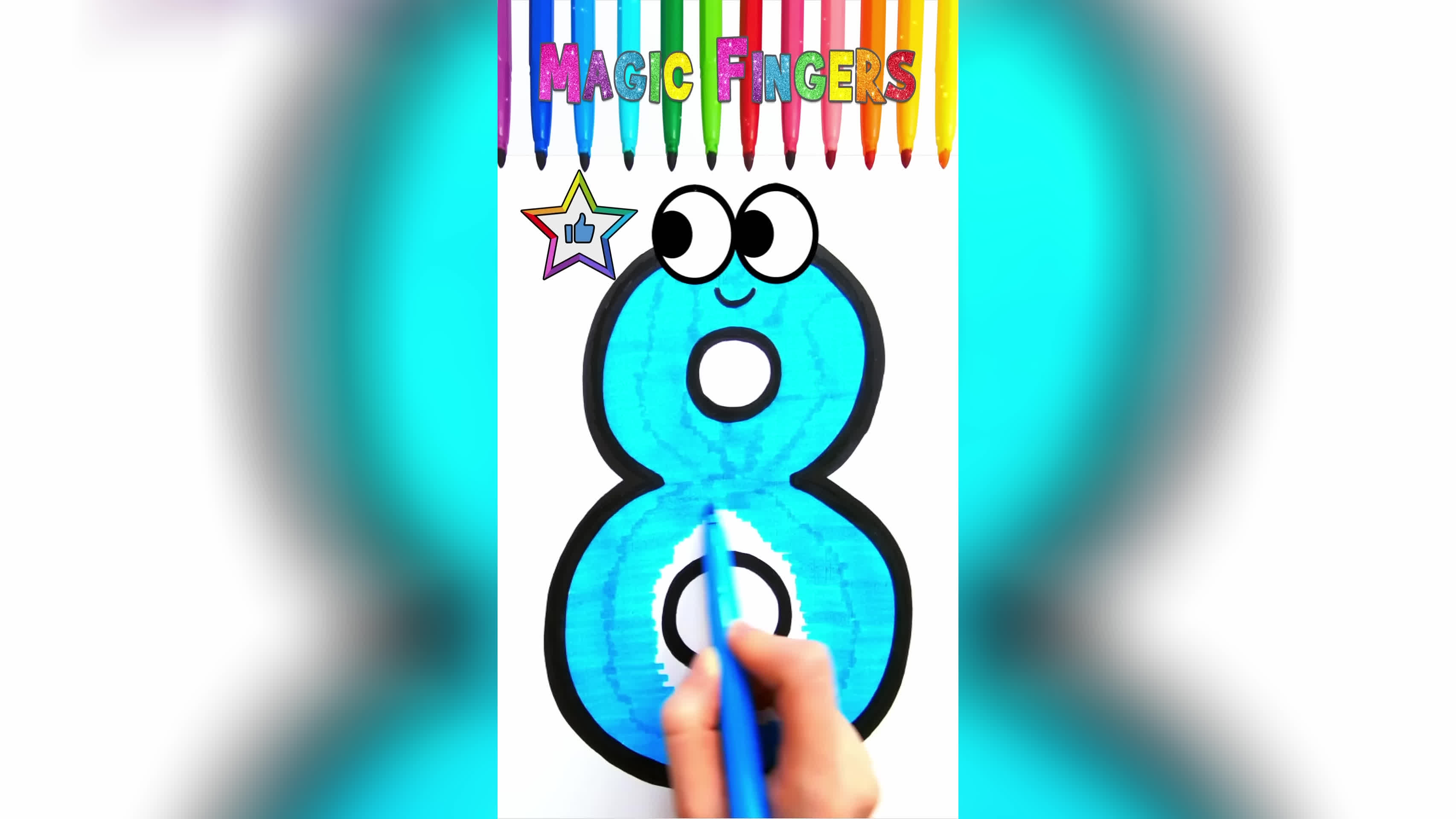پوستر نقاشی شماره ۸ با خاکستری آبی ✨