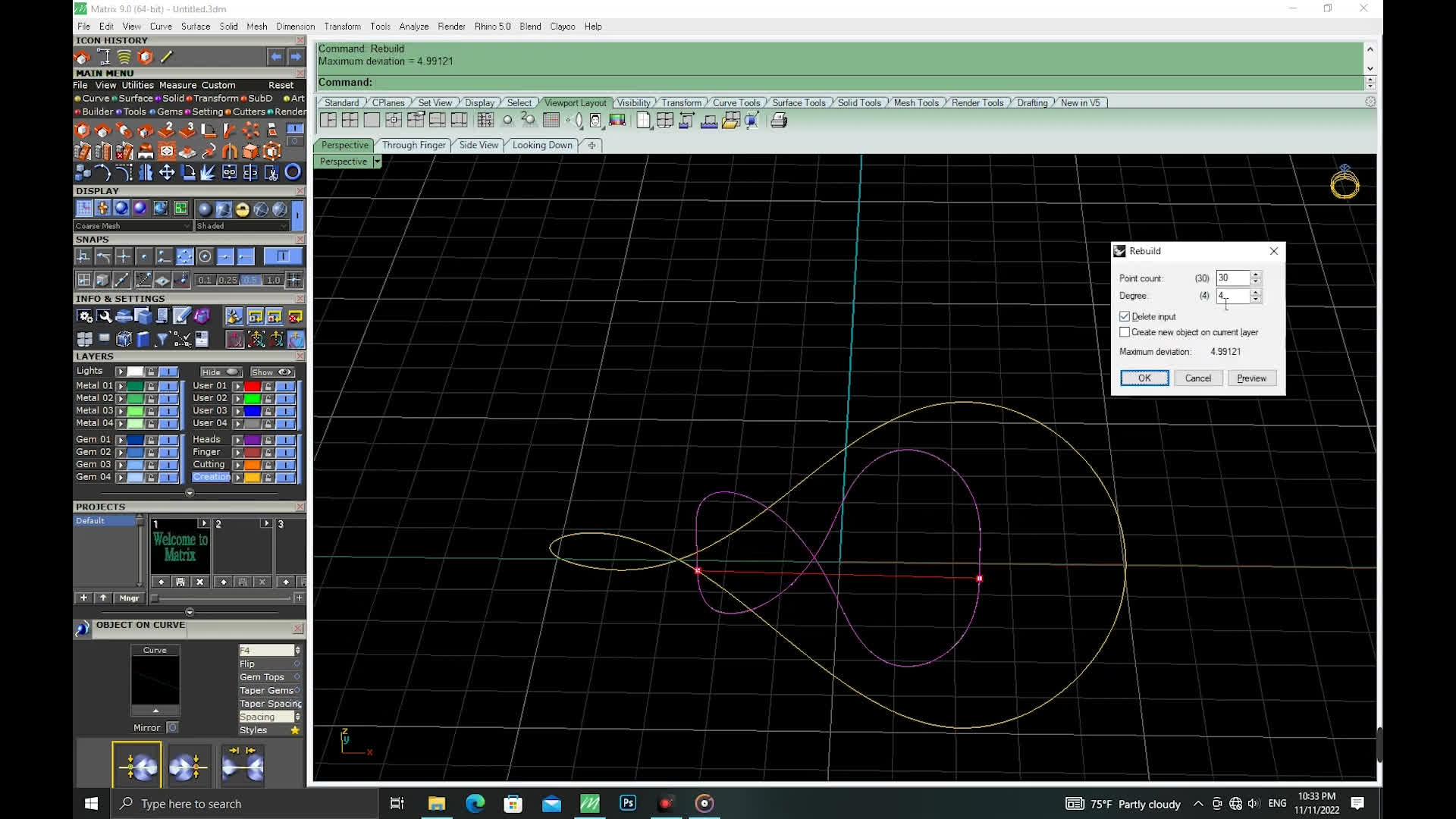 طراحی طلا و جواهر با ماتریکس 9 | هنر طراحی با نرم‌افزار ماتریکس 9