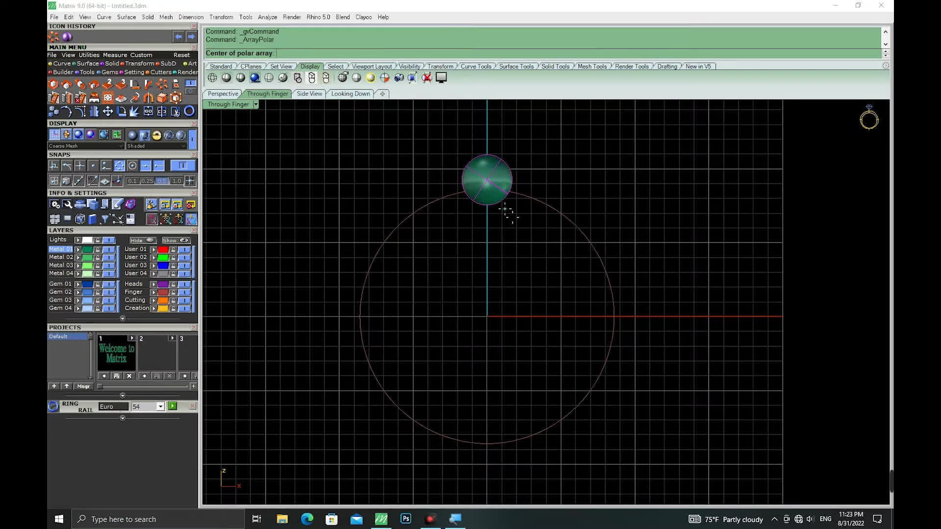 طراحی طلا و جواهر با ماتریکس 9
